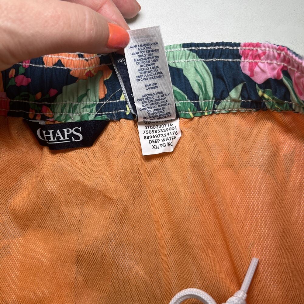 Men's Swim Shorts Swimming Trunks Beach Board Swimwear Lined NWT Chaps Tropical - Picture 5 of 12